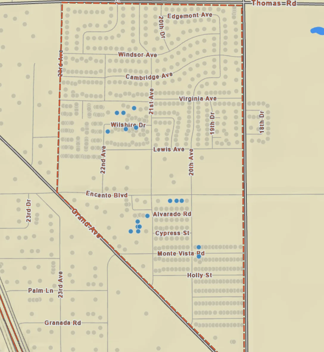 Eligible neighborhood boundaries map